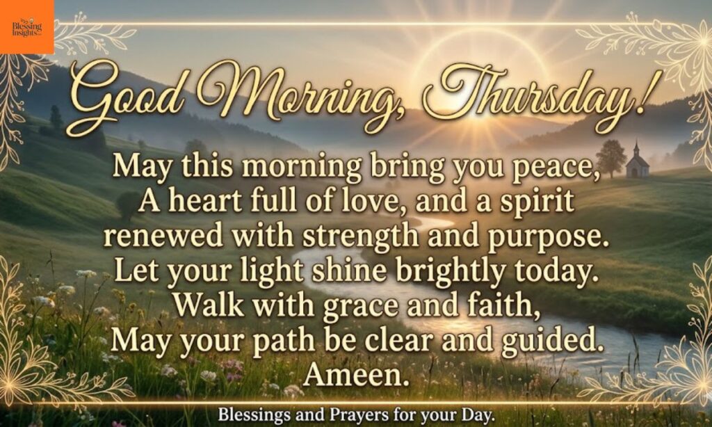 Thursday Morning Blessings and Prayers
