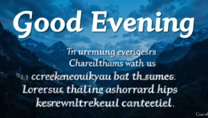 Sunday Good Evening Blessings