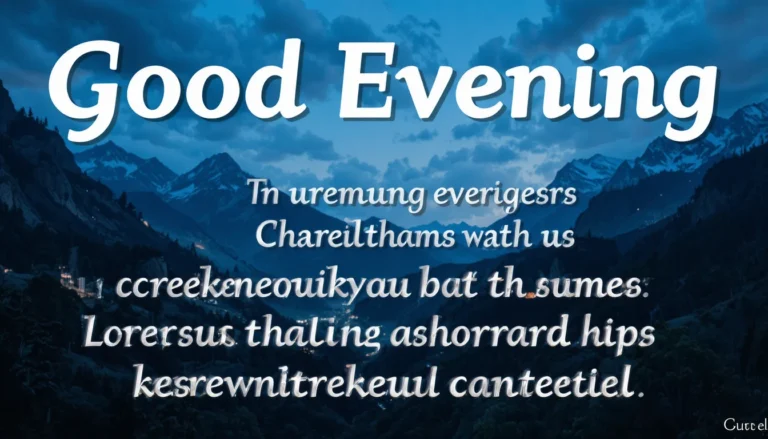 Sunday Good Evening Blessings