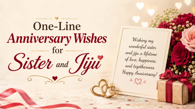 One-Line Anniversary Wishes for Sister and Jiju