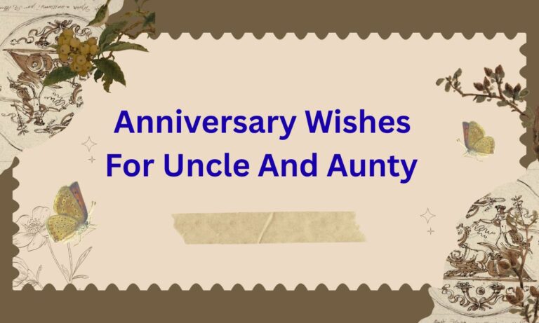 Anniversary Wishes For Uncle And Aunty