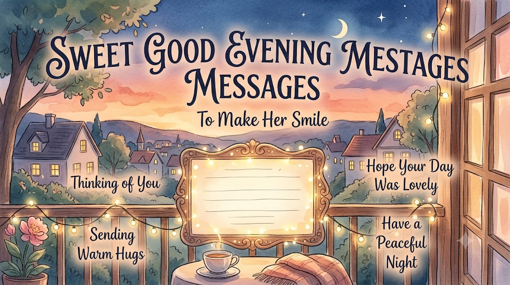 Sweet Good Evening Messages to Make Her Smile