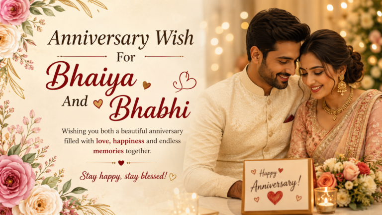 Anniversary Wish For Bhaiya And Bhabhi