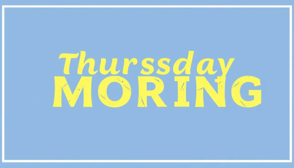 Positive Good Morning Thursday Messages