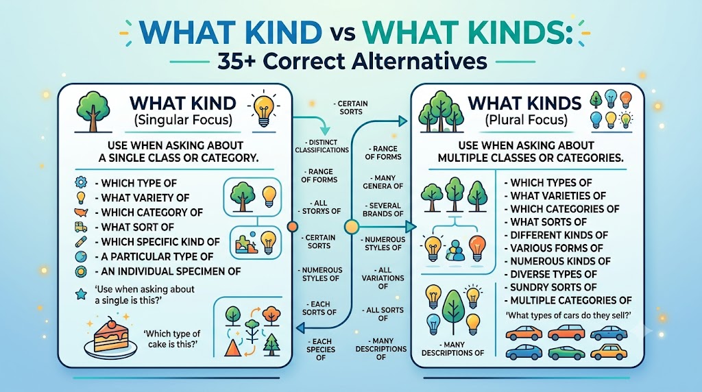 27+ Other Ways to Say "What Kind / What Kinds