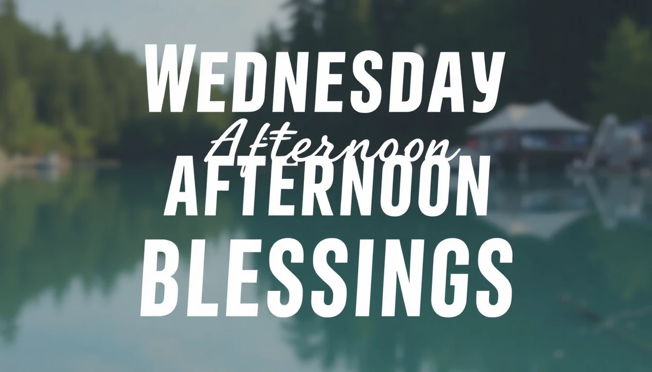 Wednesday Afternoon Blessings, Prayers, Quotes